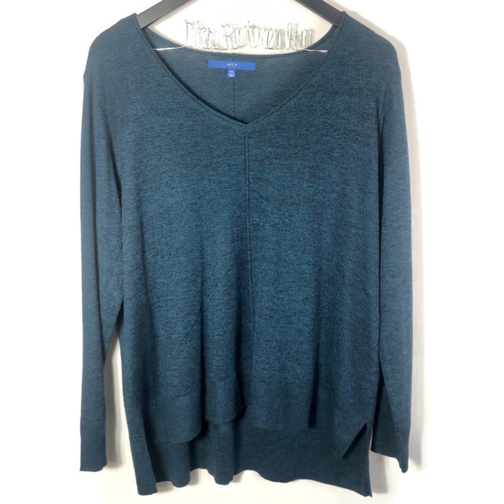 Apt. 9 High-Low Pullover Sweater Marled PXL